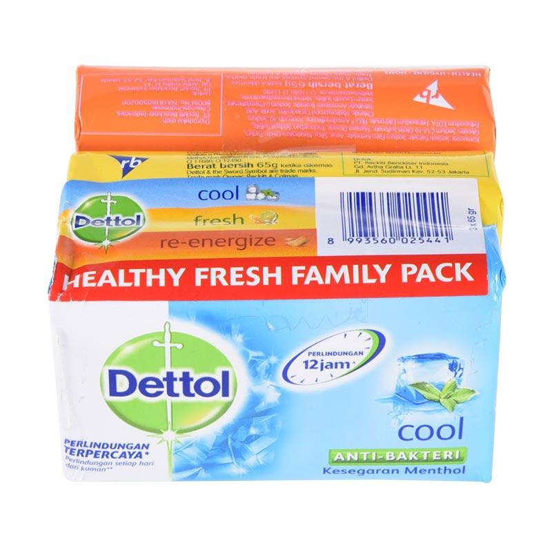 Jual Dettol Family Pack Anti-Bakteri Sabun Mandi [65 g/ 3