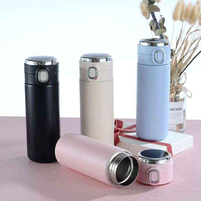Jual Thermos digital with display temperature 420ml/Termos with tombol