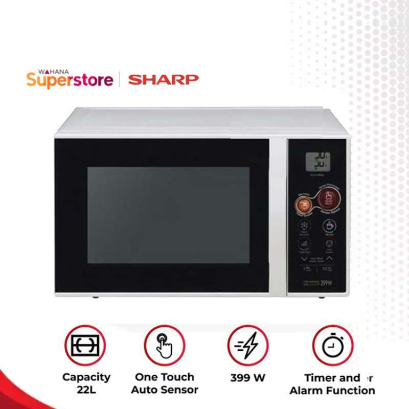 Promo Sharp R728 (w)in Microwave Oven White [25 L] Diskon 4 Di