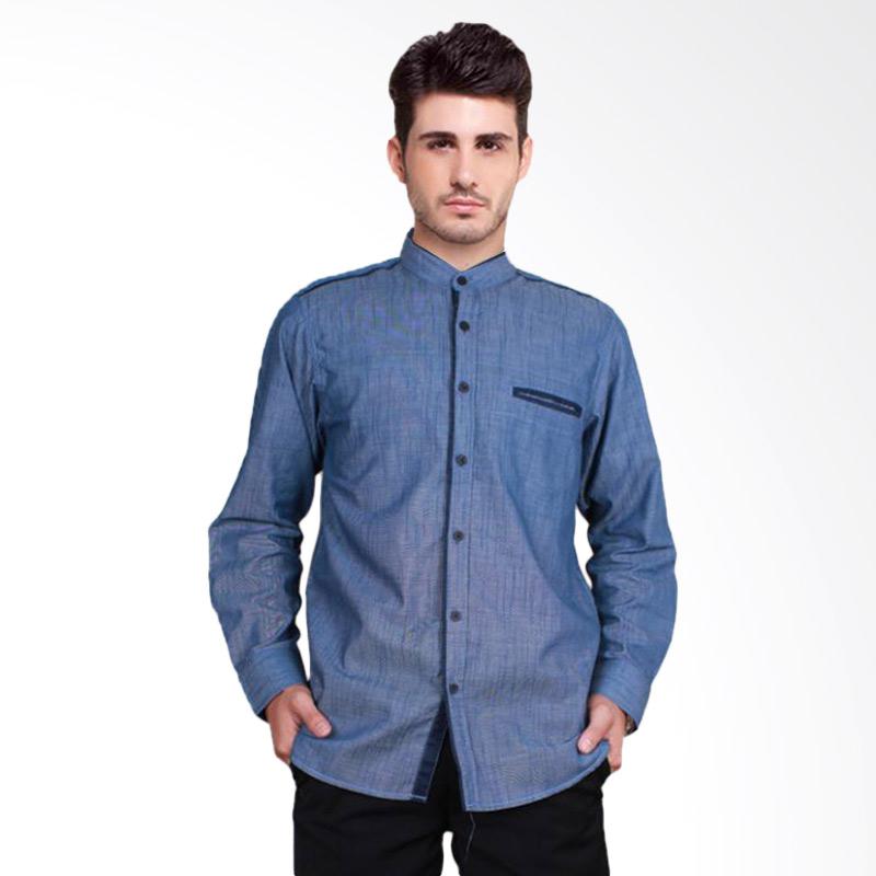 jual fayruuz polos baju koko lengan panjang pria biru xl blue harga kualitas jual fayruuz polos baju koko lengan panjang pria biru xl blue harga kualitas