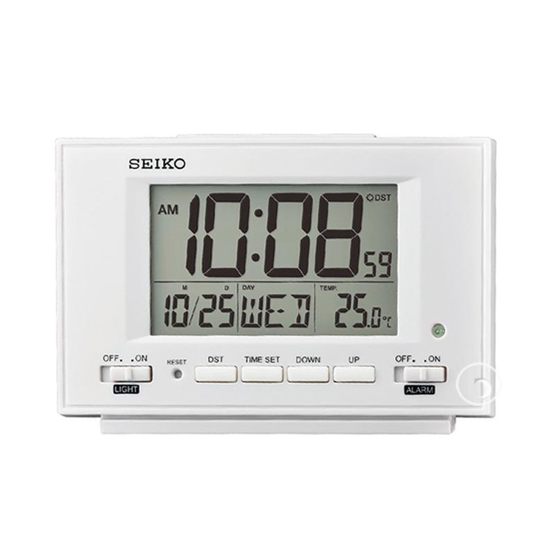 Jual Seiko QHL075W Digital Desktop Bedside Alarm Clock White di