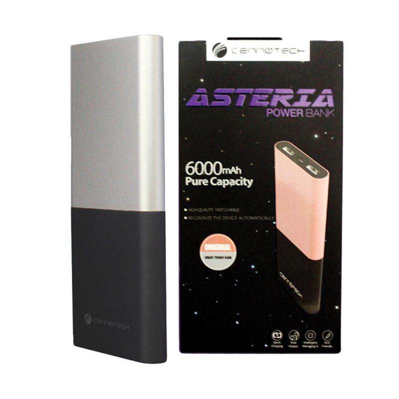 jual cennotech asteria powerbank silver black 6000 mah jual cennotech asteria powerbank silver black 6000 mah