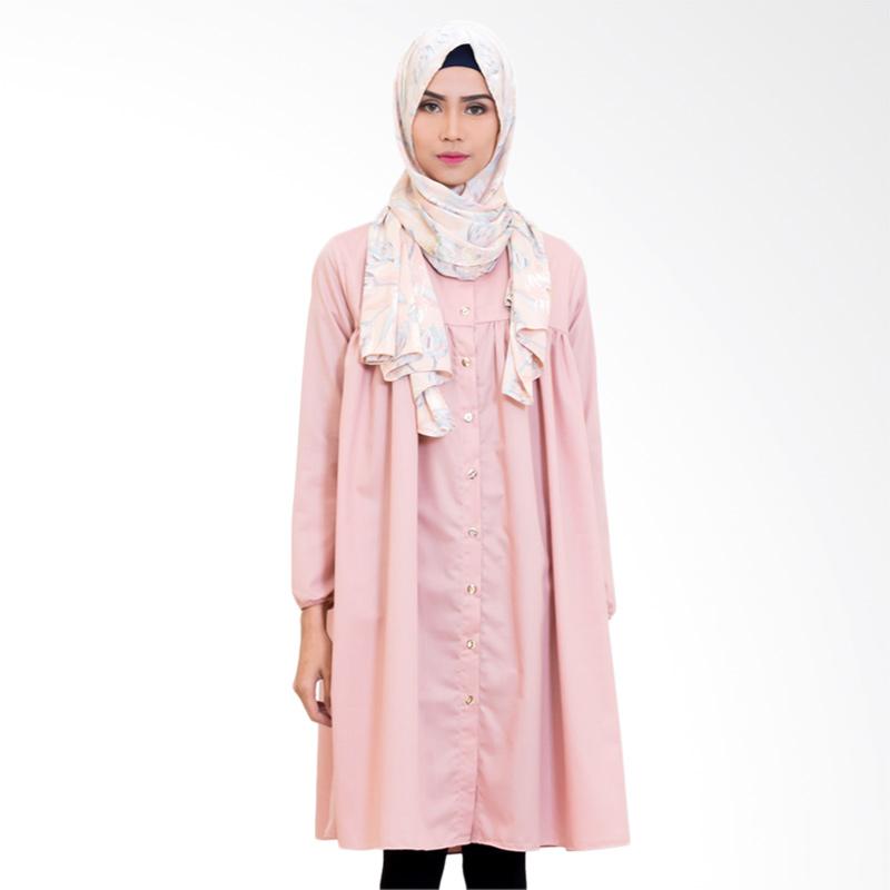 jual syaheera blaire atasan tunik wanita dusty pink jual syaheera blaire atasan tunik wanita dusty pink