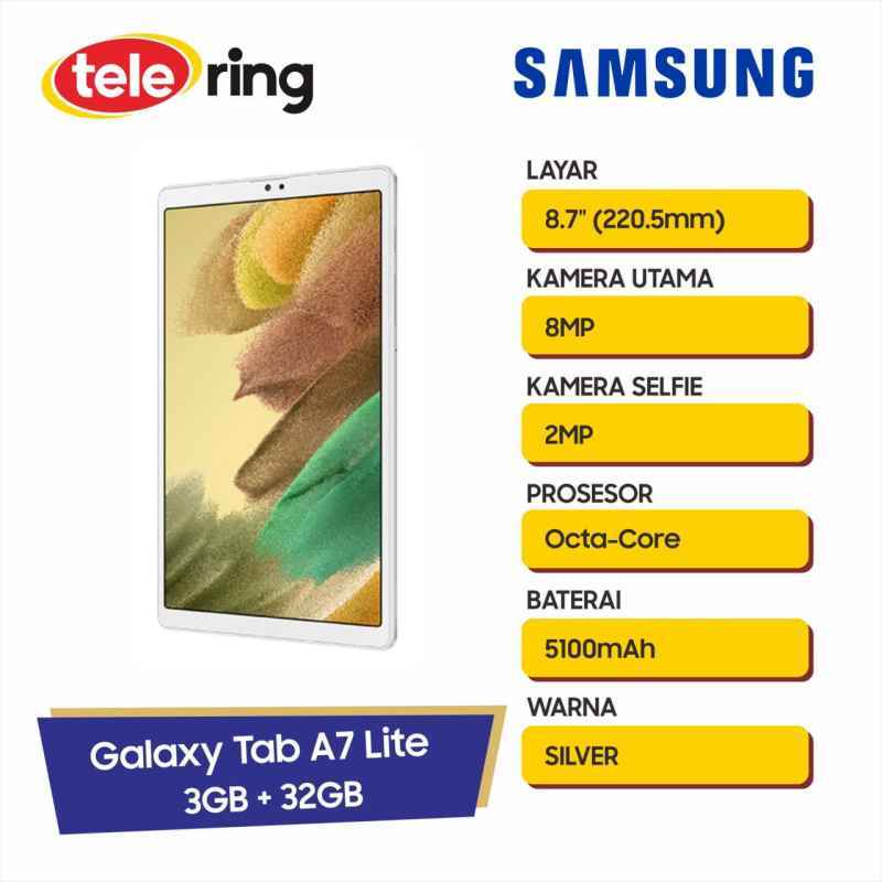 â Samsung Galaxy Tab A7 Lite 3gb/32 gb Silver (* Free Book