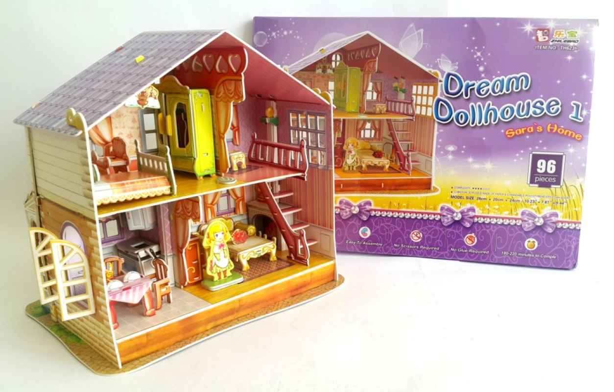 Jual 3D Puzzle Dream Doll House Sara's Home SANGAT CANTIK, MANIS & CUTE di Seller Cherish Online