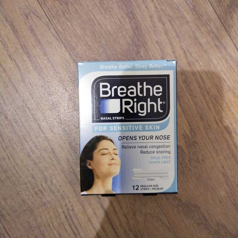 Jual Breathe Right Original Nasal Strips for Sensitive Skin isi 12