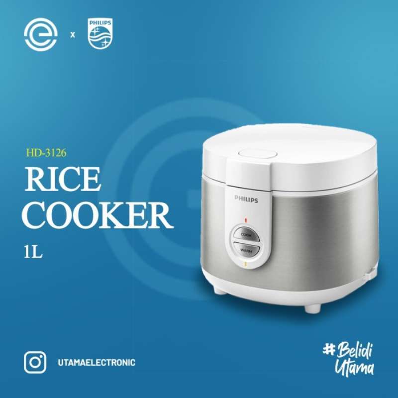 Jual PHILIPS Premium Rice Cooker 1 Liter HD3126 (Kode A 005)) di