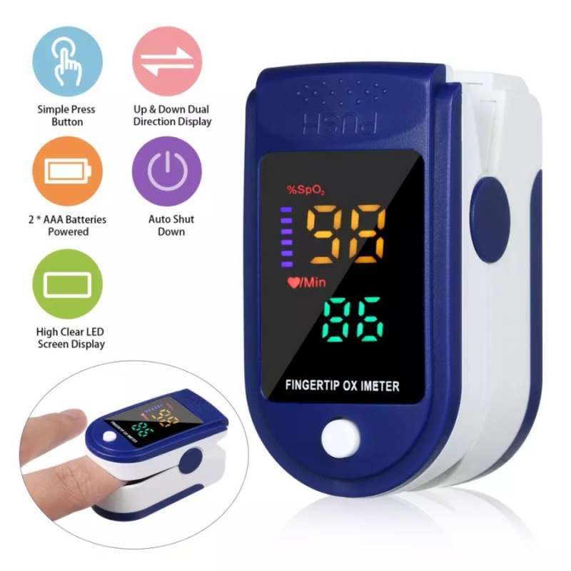 Jual Fingertip Pulse Oximeter Oximetry Sp02 Saturation Monitor di