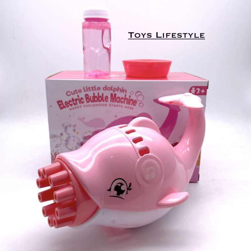 Jual Mainan Gatling Dolphin Bubble Machine Minigun Electric / Gelembung