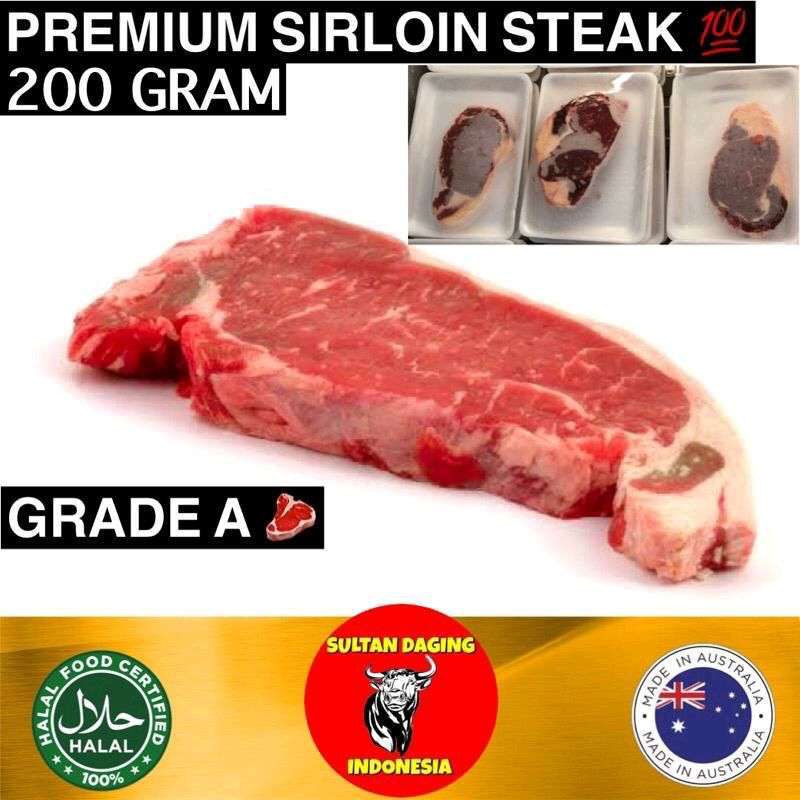 Promo SIRLOIN STEAK 200 GRAM GRADE A PREMIUM QUALITY IMPORT DARI
