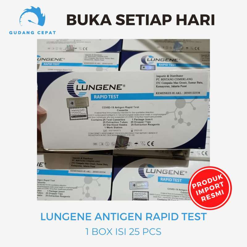 Jual Alat Test Swab Antigen Hidung Original Blue Satuan 1 Box Nasal