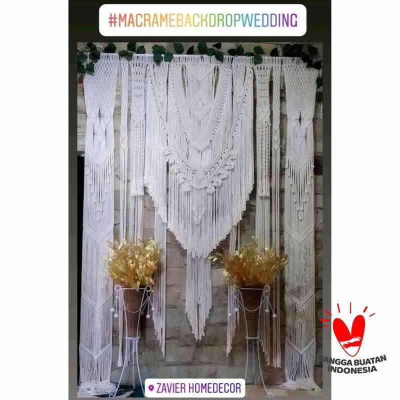 Promo macrame backdrop tinggi 2m * lebar 2m di Seller Zavier Aesthetic