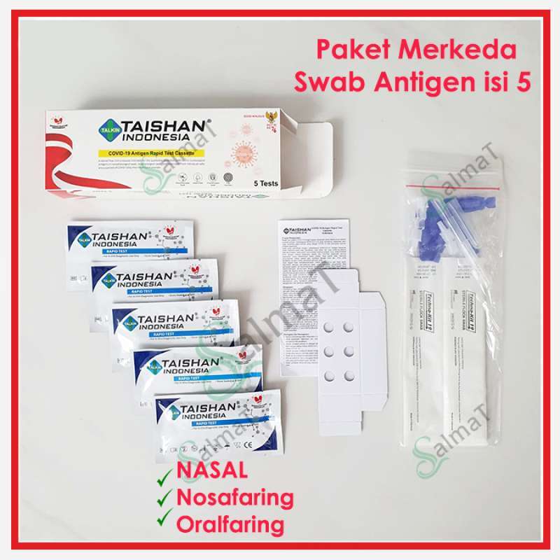 Jual Swab Antigen Rapid Test Taishan PAKET MERDEKA isi 5 di Seller