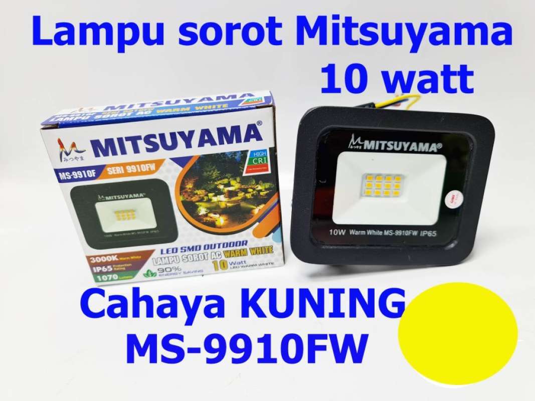 Promo Mitsuyama 220V AC KUNING 10w MS-9910FW LED Floodled IP65 / Lampu ...