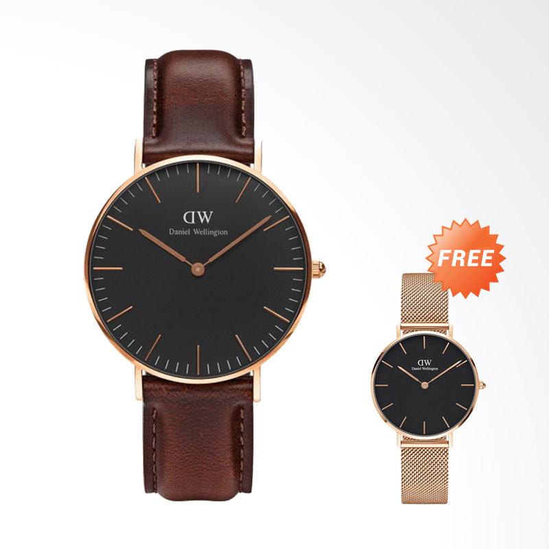 â Daniel Wellington Classic Black Bristol Jam Tangan Pria