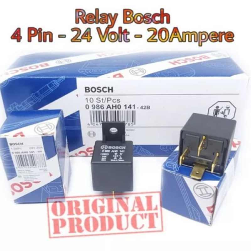 Jual Unik Relay 24v Kaki 4 Relay Klakson Lampu 24 volt Bosch Original