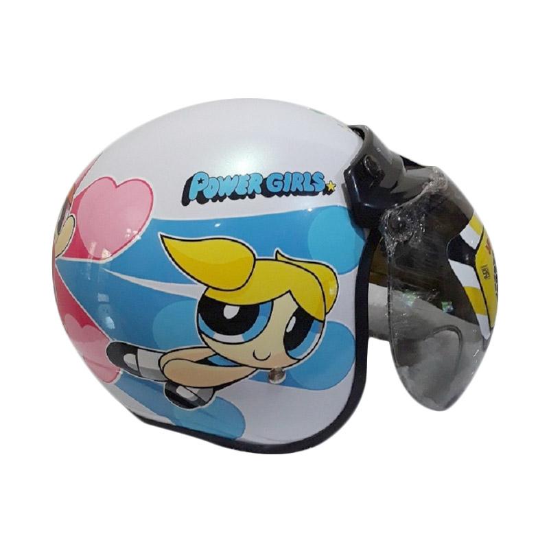 Jual JP Helmet Retro Kids Powerpuff Girls Helm Anak Pearl White di
