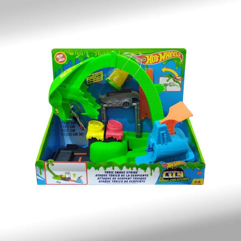 Jual HotWheels Hot Wheels Toxic Snake Strike Play Set With Slime GTT93 ...