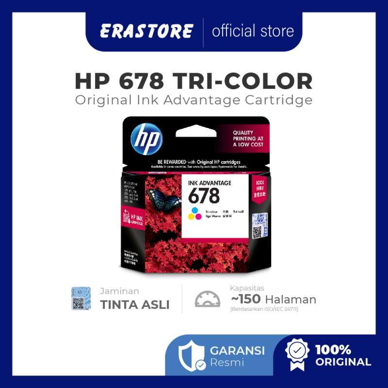 Jual HP 678 Tricolor Original Ink Advantage Cartridge (CZ108AA) di