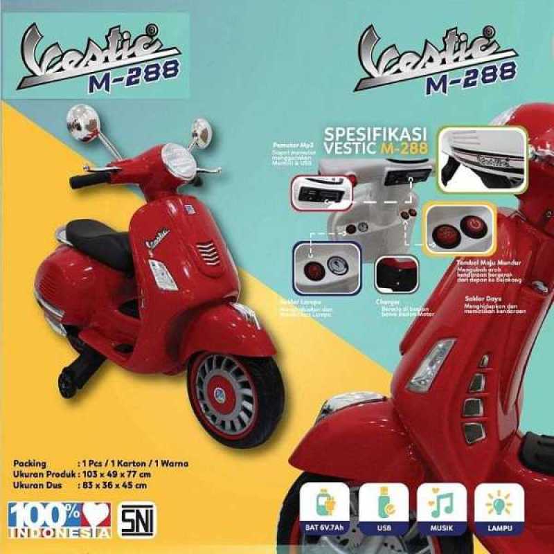 Jual Motor Mainan Aki Pmb M 288 Vespa Di Seller Jaya Ciledug Toys