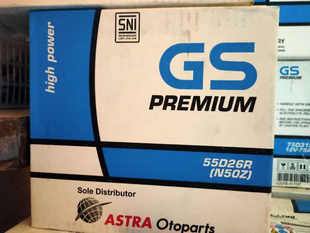 Jual AKI MOBIL MITSUBISHI TRUCK FUSO GS ASTRA PREMIUM BASAH N50Z 12V