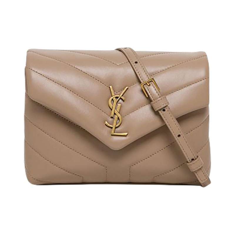 Promo Saint Laurent Loulou Toy Bag YQuilted Dark Beige Ghw Diskon 36