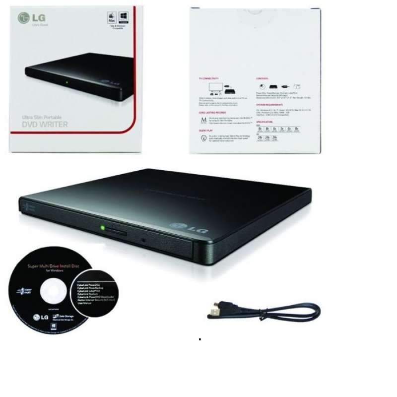 Promo LG External Ultra Slim GP65NB60 Portable DVD Writer Diskon 12 di