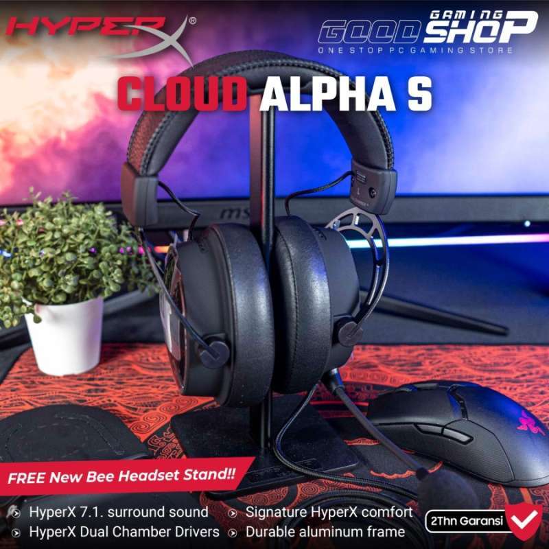Jual HyperX Cloud Alpha S Gaming headset Black di Seller GOOD