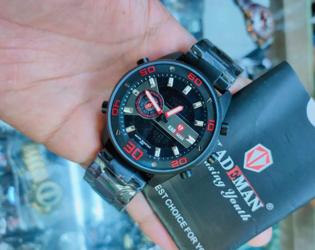 Jual BERGARANSI 100 Jam Tangan Pria KADEMAN DUALTIME ORIGINAL Lengkap dengan Box Jam Tangan