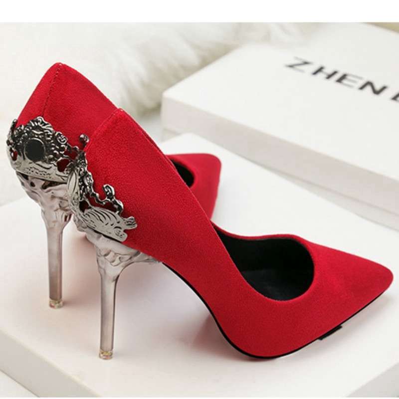Jual IELGY Sepatu High Heels Wanita Model Korea Hollow Bahan Suede