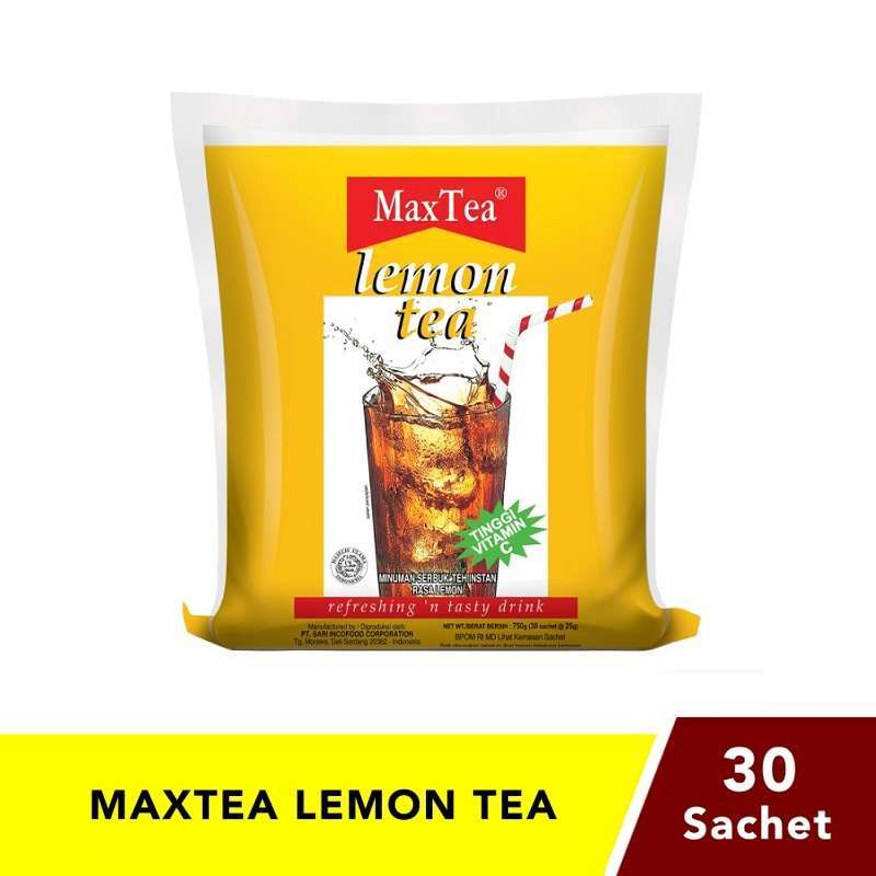 Promo MaxTea Lemon Tea [25 g/ 30 Sachet/ Bag] Diskon 10 di Seller Makro99 Gudang Blibli Blibli