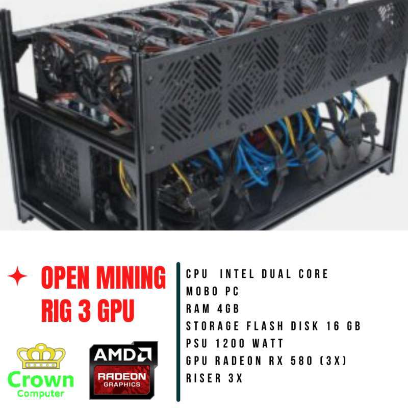 Jual MINING RIG 3 GPU RX 580 di Seller Crown Compter - Dukuh Pakis ...