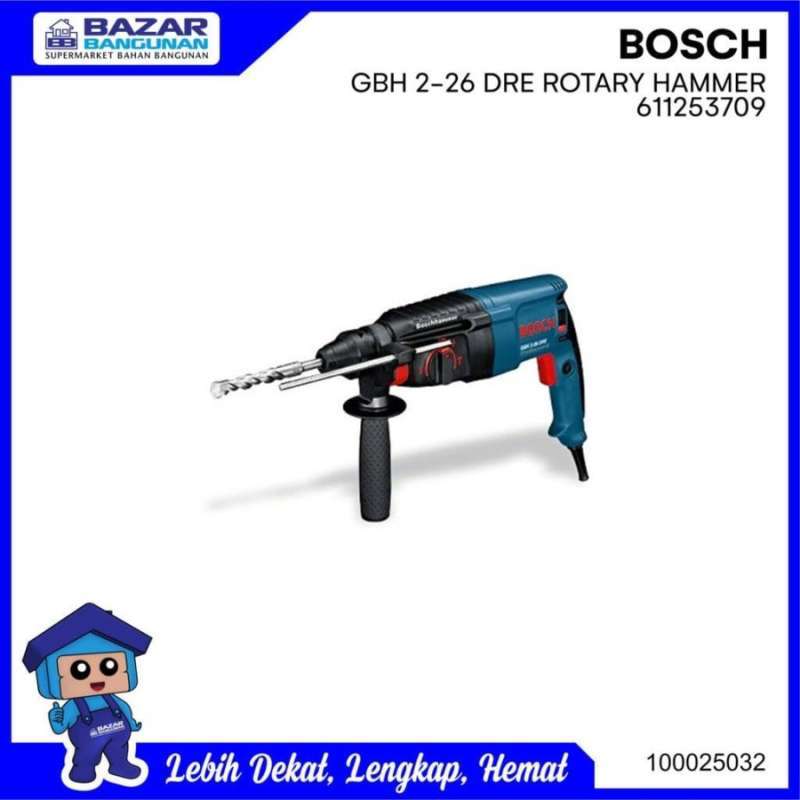 Jual MESIN BOR ROTARY HAMMER DRILL TANGAN LISTRIK BOSCH GBH 226 2 26
