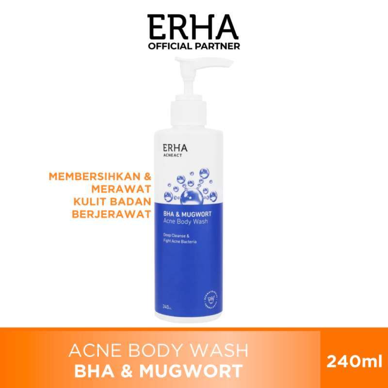 Jual ERHA ACNEACT ACNE BODY WASH BHA AND MUGWORT SABUN BADAN