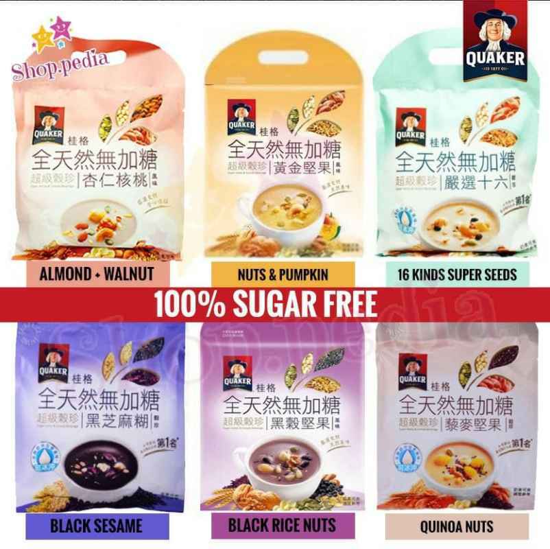 Jual Quaker Oat Taiwan Impor All Natural Series Black Rice Nuts Quinoa