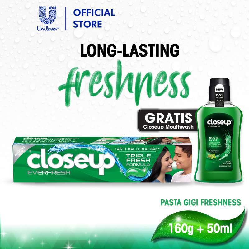 Jual CLOSE UP Deep Action Menthol Fresh Gel Toothpaste 160g Free CLOSE 