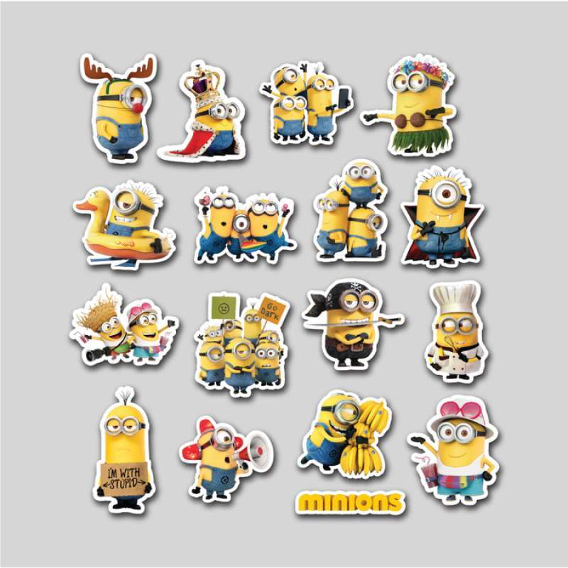Promo STICKER PACK MINION DESPICABLE ME STIKER TUMBLER LAPTOP KOPER