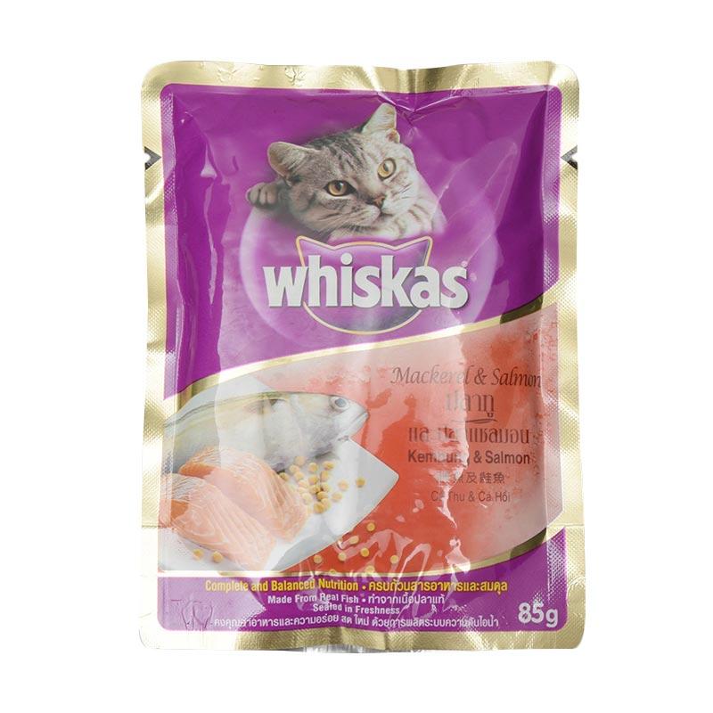 Jual Whiskas Mackerel & Salmon Makanan Kucing [85 g] di Seller Jojo Pet