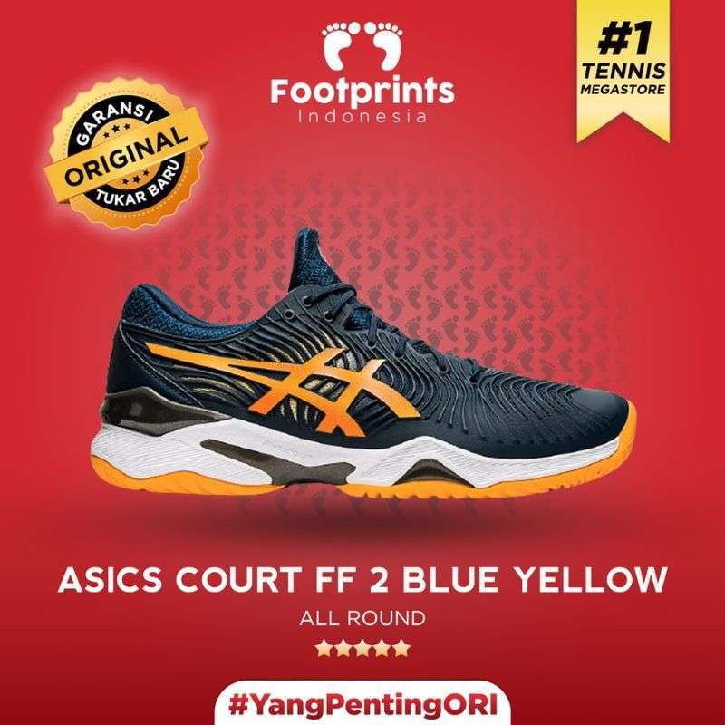 Jual Footprints Indonesia Sepatu Tenis Asics Court FF 2 Blue Yellow