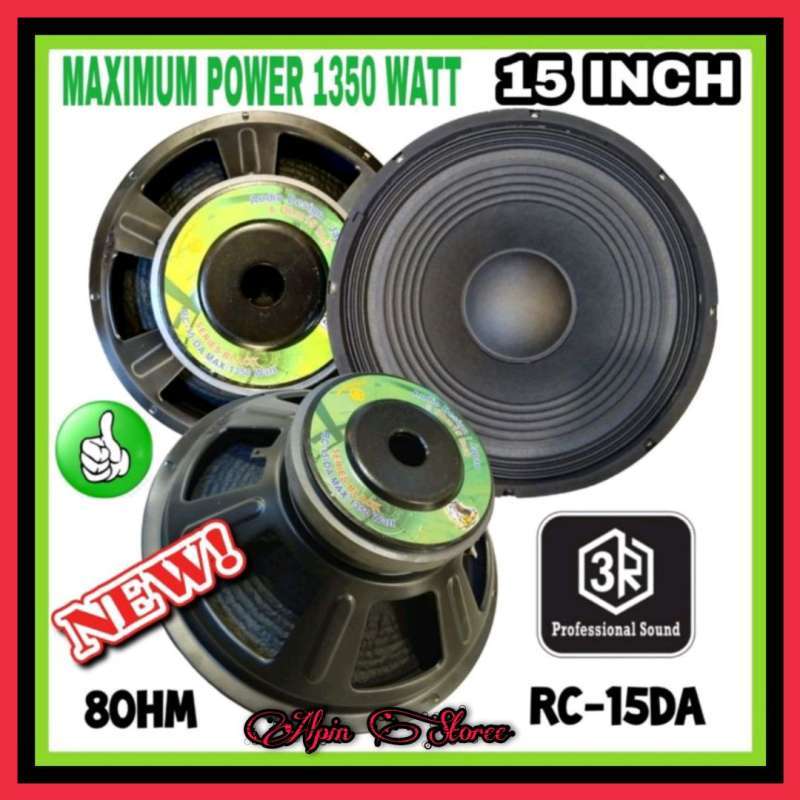 Promo Speaker Component 3R RC15 DA 15 Inch 1350 Watt Black Series Pro