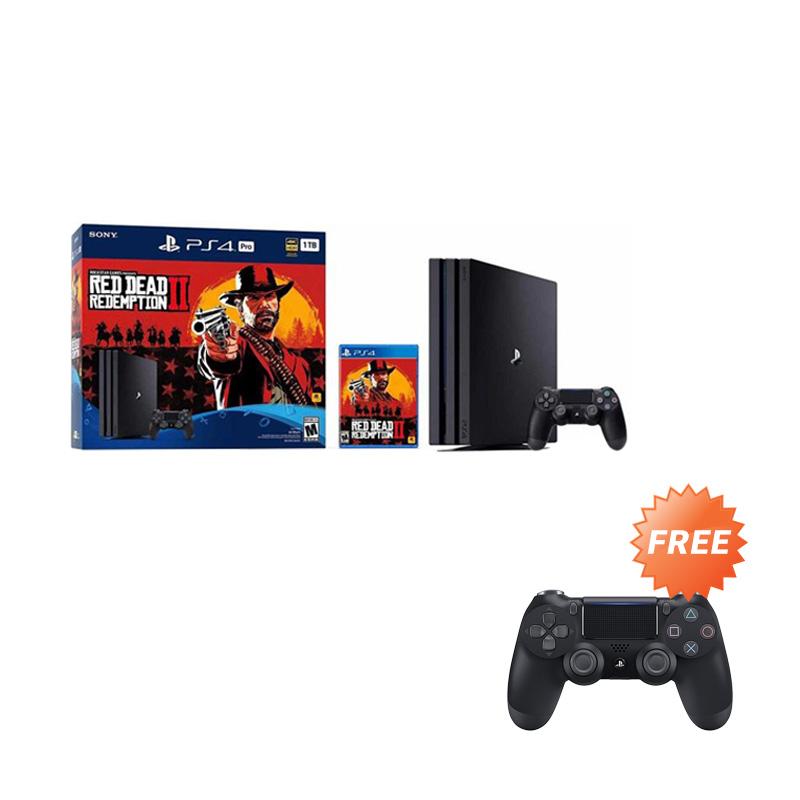 Jual SONY PlayStation 4 Pro 1TB Red Dead Redemption 2 Bundle Pack