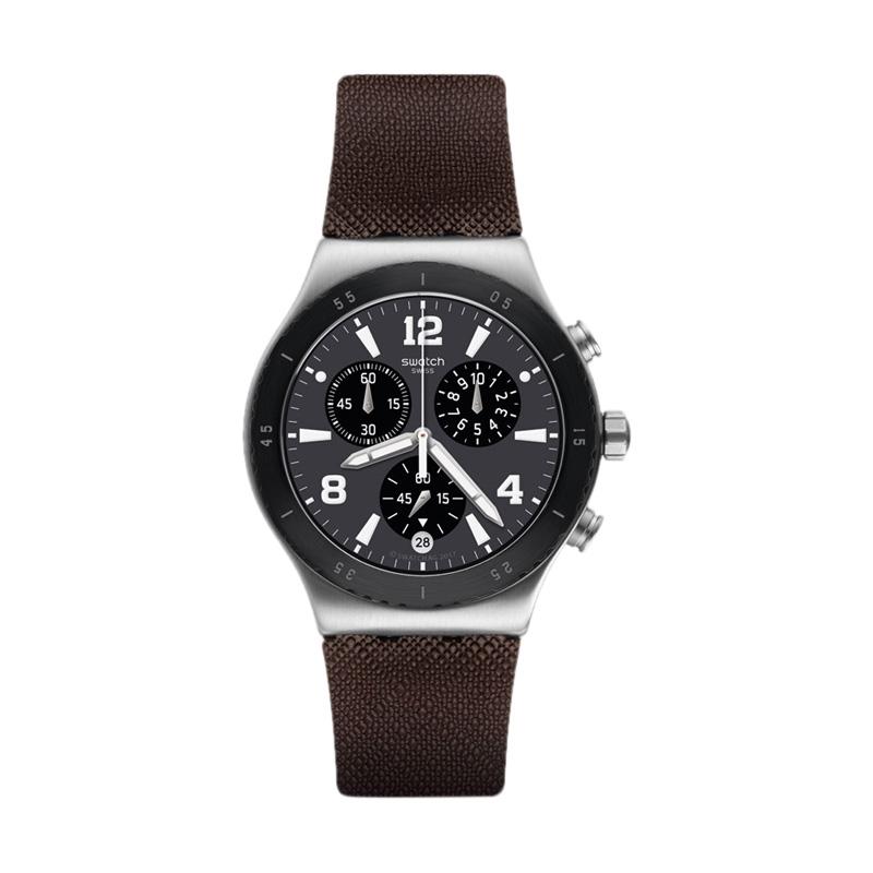 âˆš Swatch Duo Jam Tangan Pria - Brown [yvs450] Terbaru