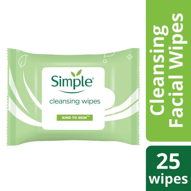 Jual WHS Simple Kind To Skin Cleansing Facial Wipes [25 Wipes] di
