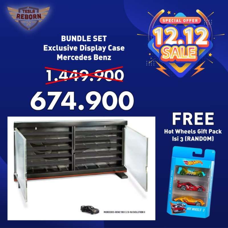 Promo Hot Wheels Display Case Mercedes Benz 190E 2.516 Evolution Diskon 20 di Seller Tesla