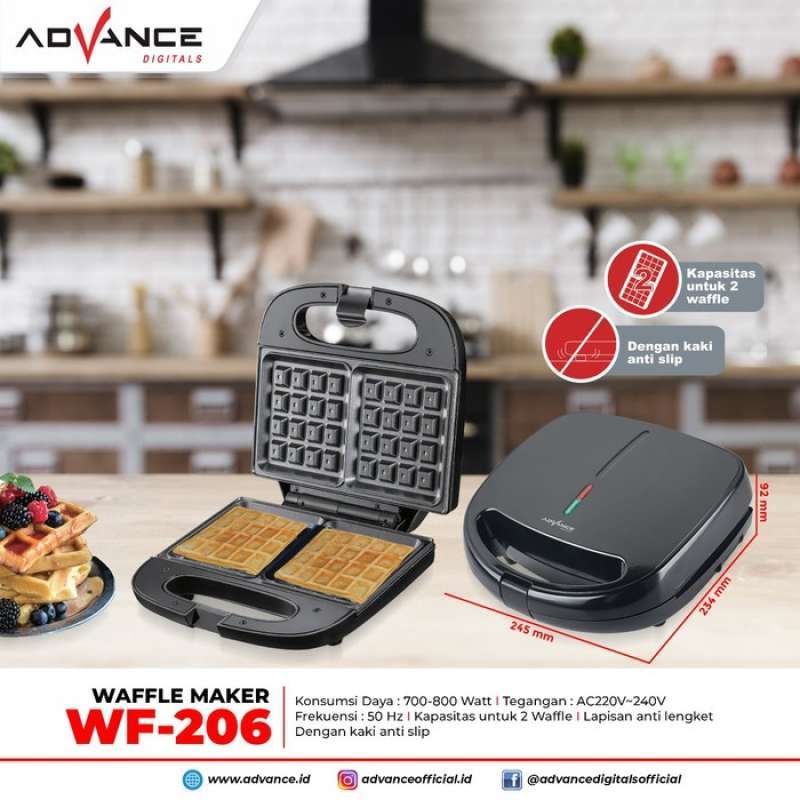 Jual Gratis Ongkir Mesin Waffle Maker Advance Wf 206 Wf 101 Elektric