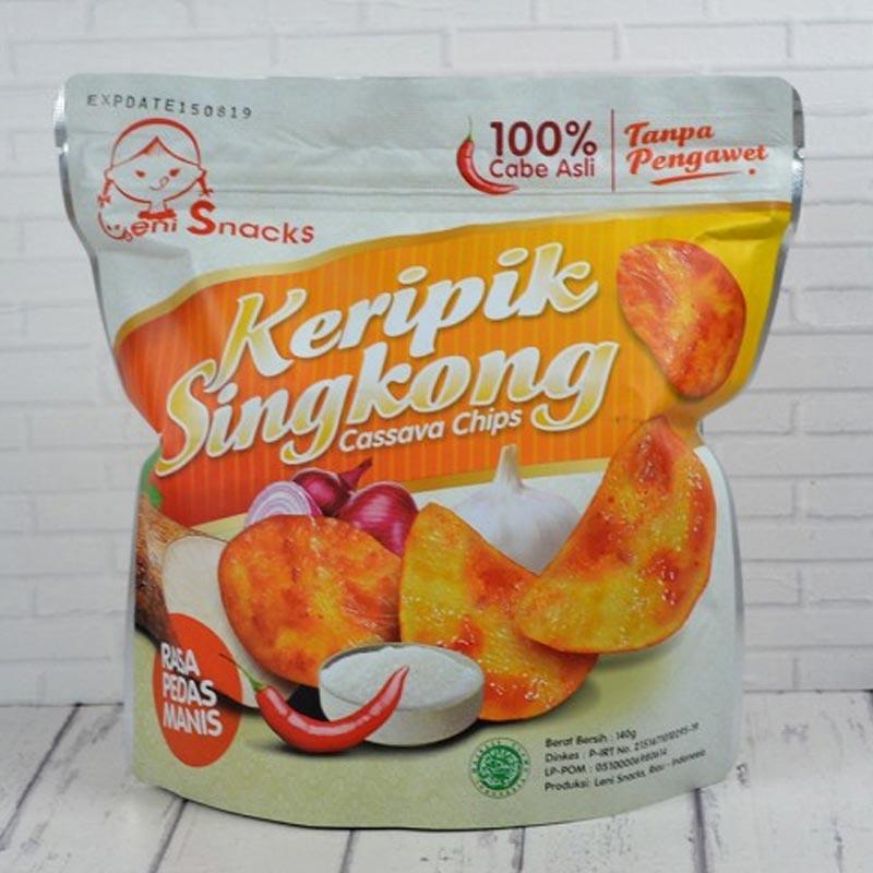 Jual Leni Snacks Keripik Singkong Pedas Manis [2 Pack/ 250 G] Terbaru