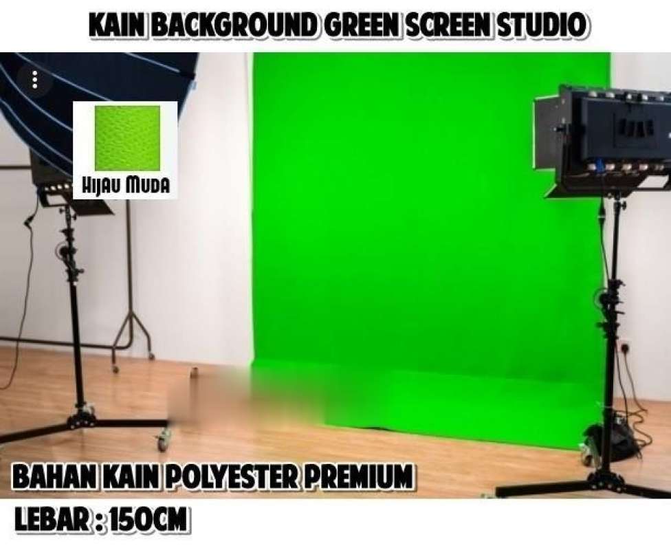 Jual Kain Super Background Green Screen / Backdrop Chroma Key Premium