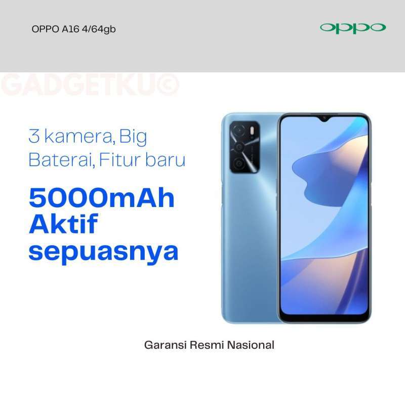 Jual OPPO A16 4gb/big baterai/fitur lengkap/best android