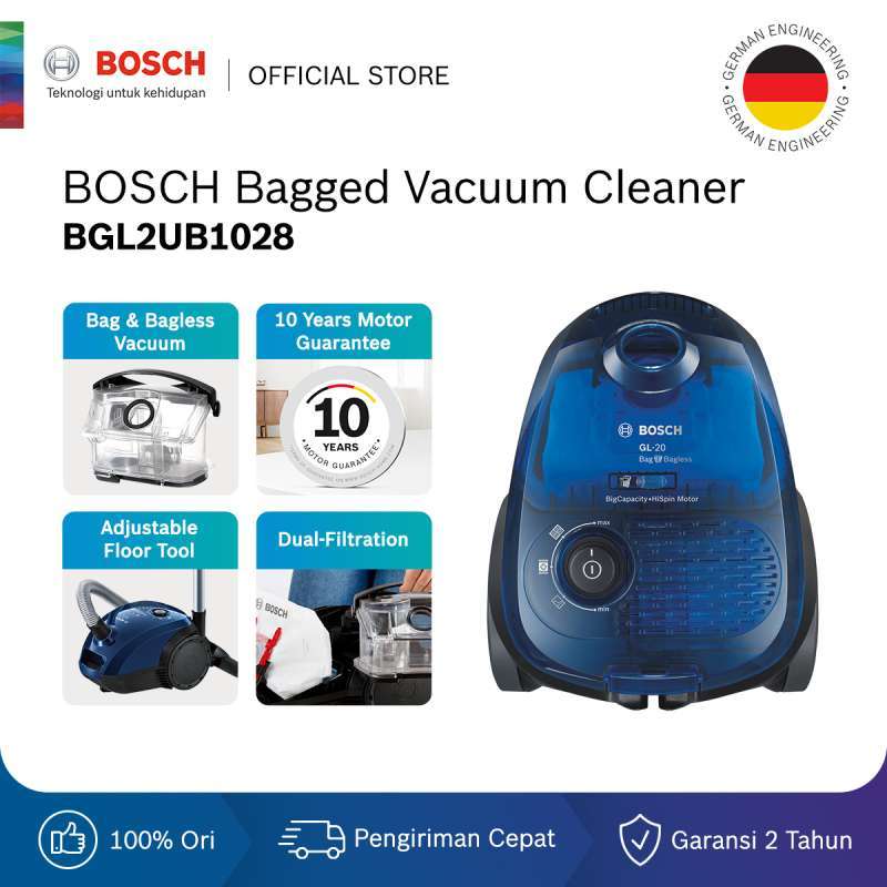 Jual Bosch Vacuum Cleaner Bag & Bagless / Penyedot Debu Biru BGL2UB1028
