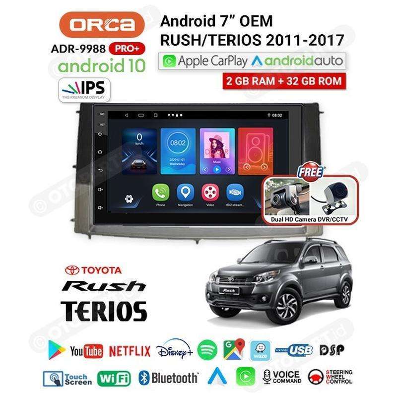 Jual Head Unit Android Auto Carplay 7 Inch Pro+ Dsp Rush/Terios Orca (2